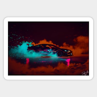 Concept drifting poster Sticker